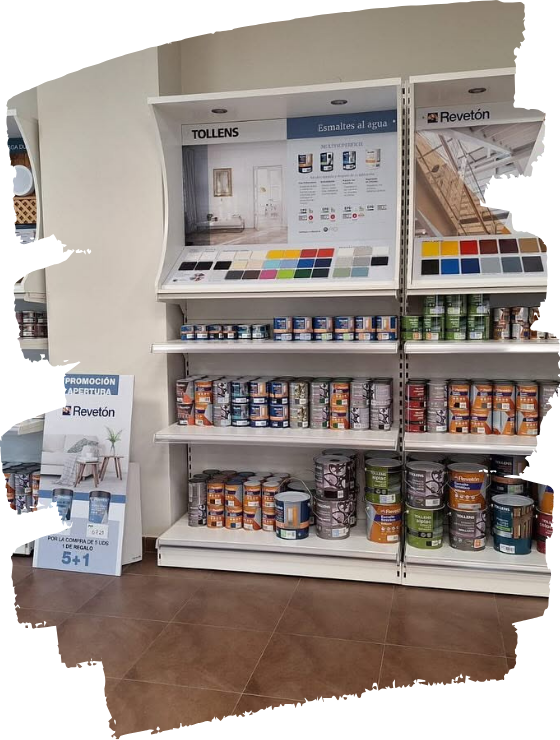 interior tienda de pinturas